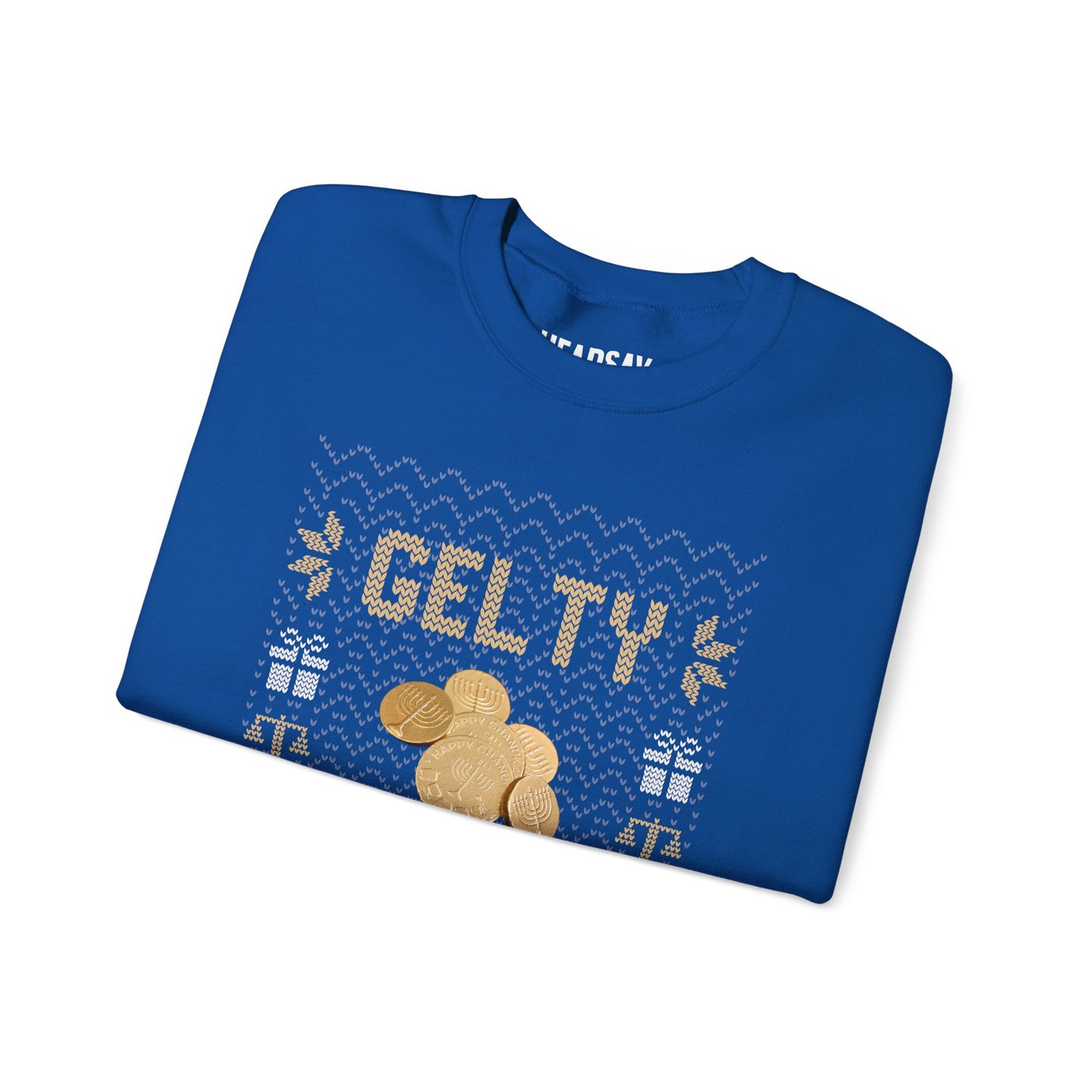 Gelty as Charged Ugly Hanukkah Sweater
