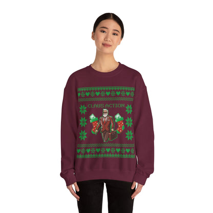 Claus Action Ugly Christmas Sweater