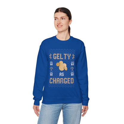 Gelty as Charged Ugly Hanukkah Sweater