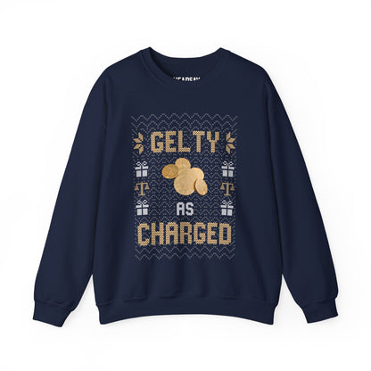 Gelty as Charged Ugly Hanukkah Sweater