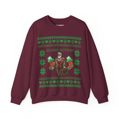 Claus Action Ugly Christmas Sweater