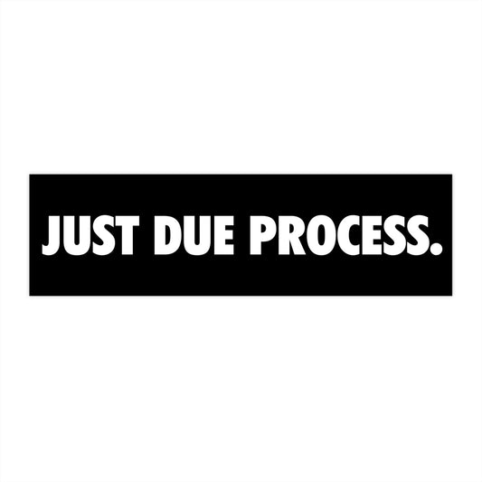 Just Due Process Bumper Sticker-Hearsay Tees