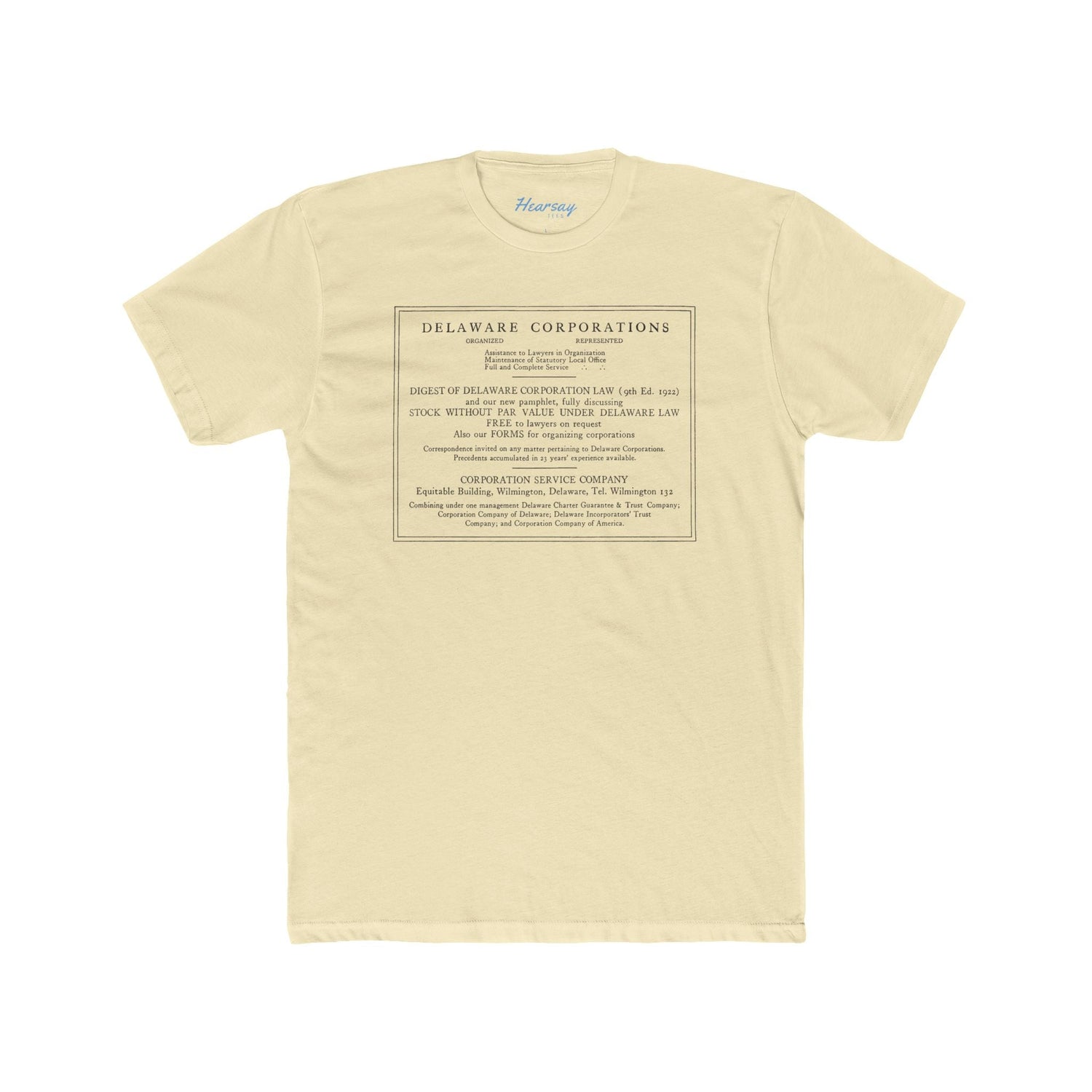 Delaware Corporations T-Shirt - Hearsay Tees