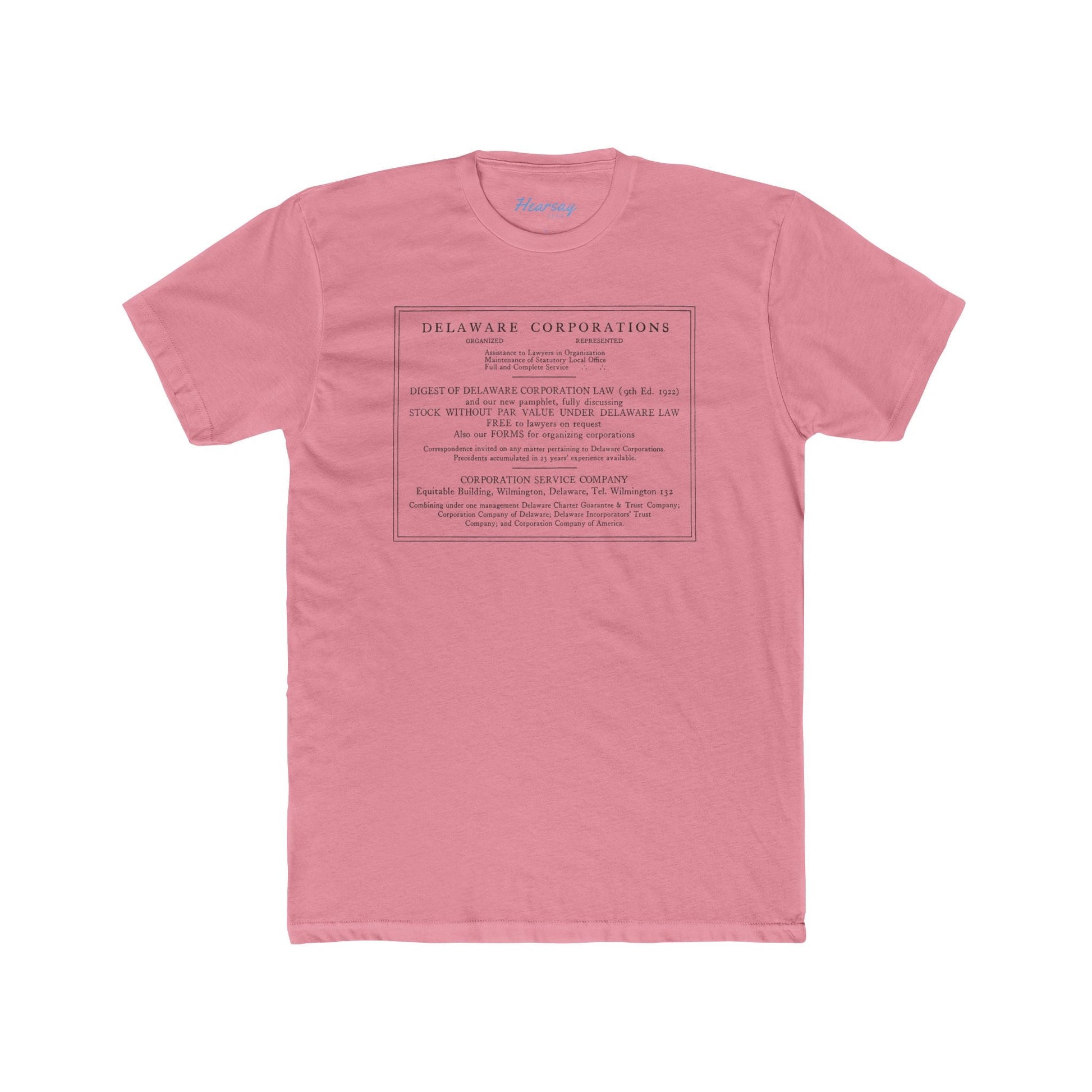 Delaware Corporations T-Shirt - Hearsay Tees