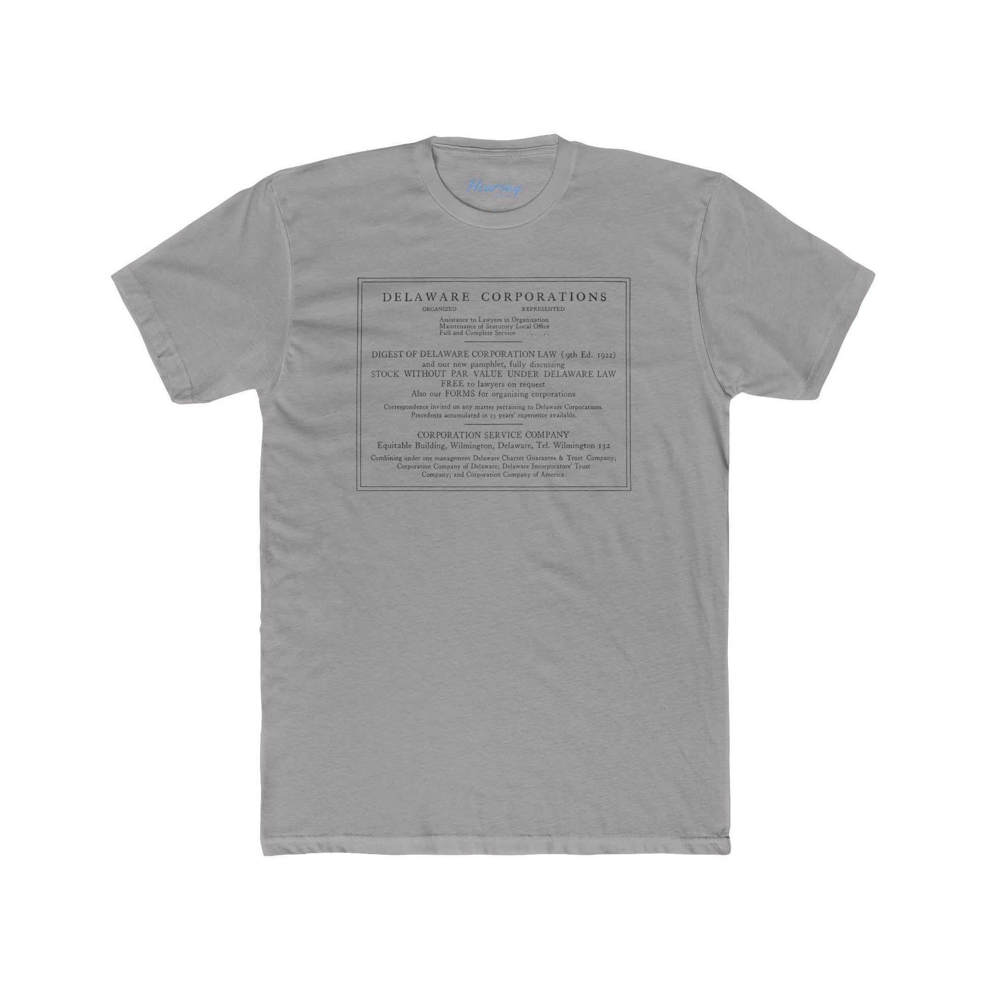 Delaware Corporations T-Shirt - Hearsay Tees