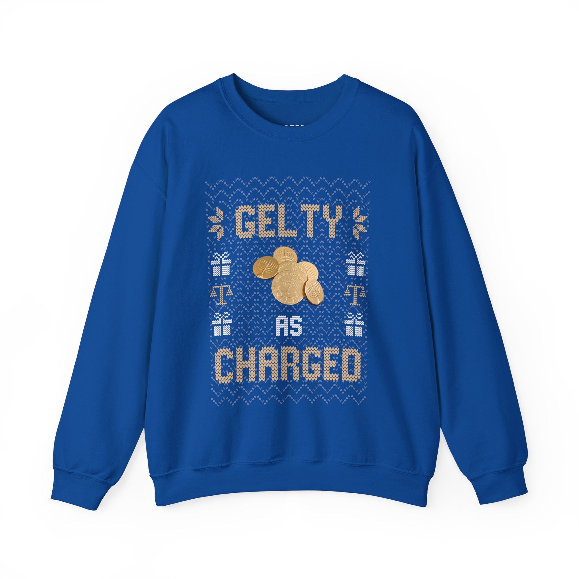 Gelty as Charged Ugly Hanukkah Sweater - Hearsay Tees