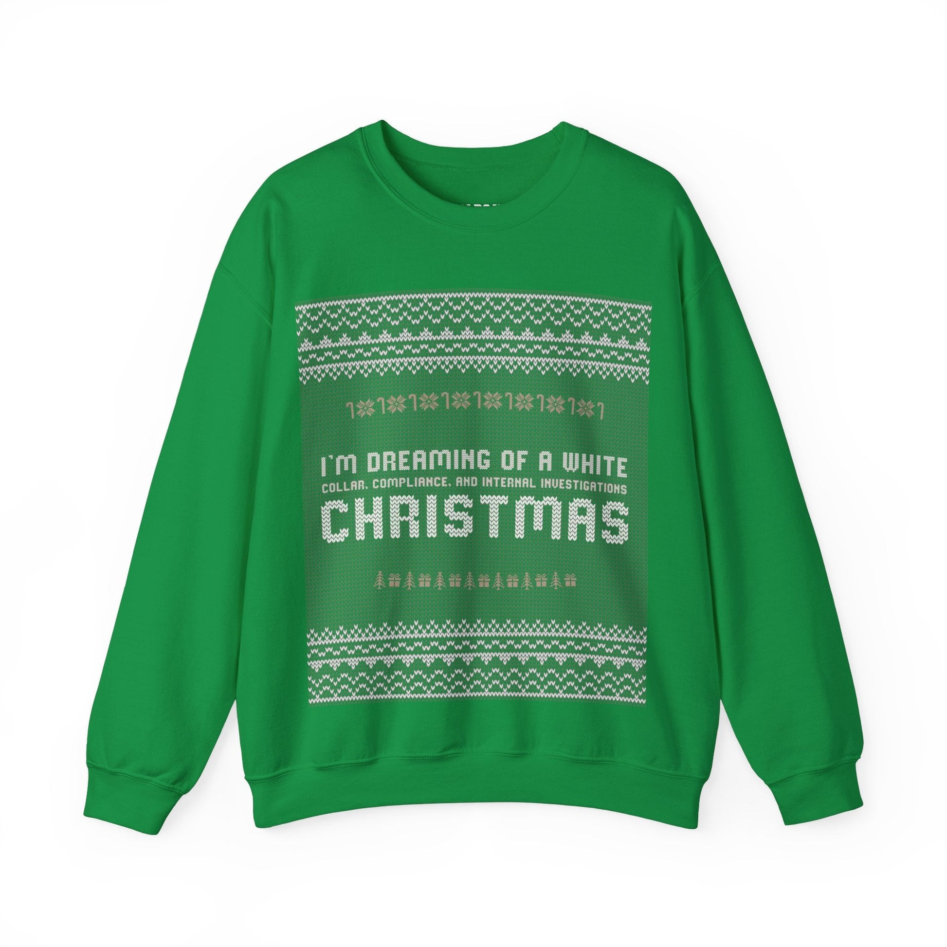 White Collar Christmas Ugly Christmas Sweater - Hearsay Tees